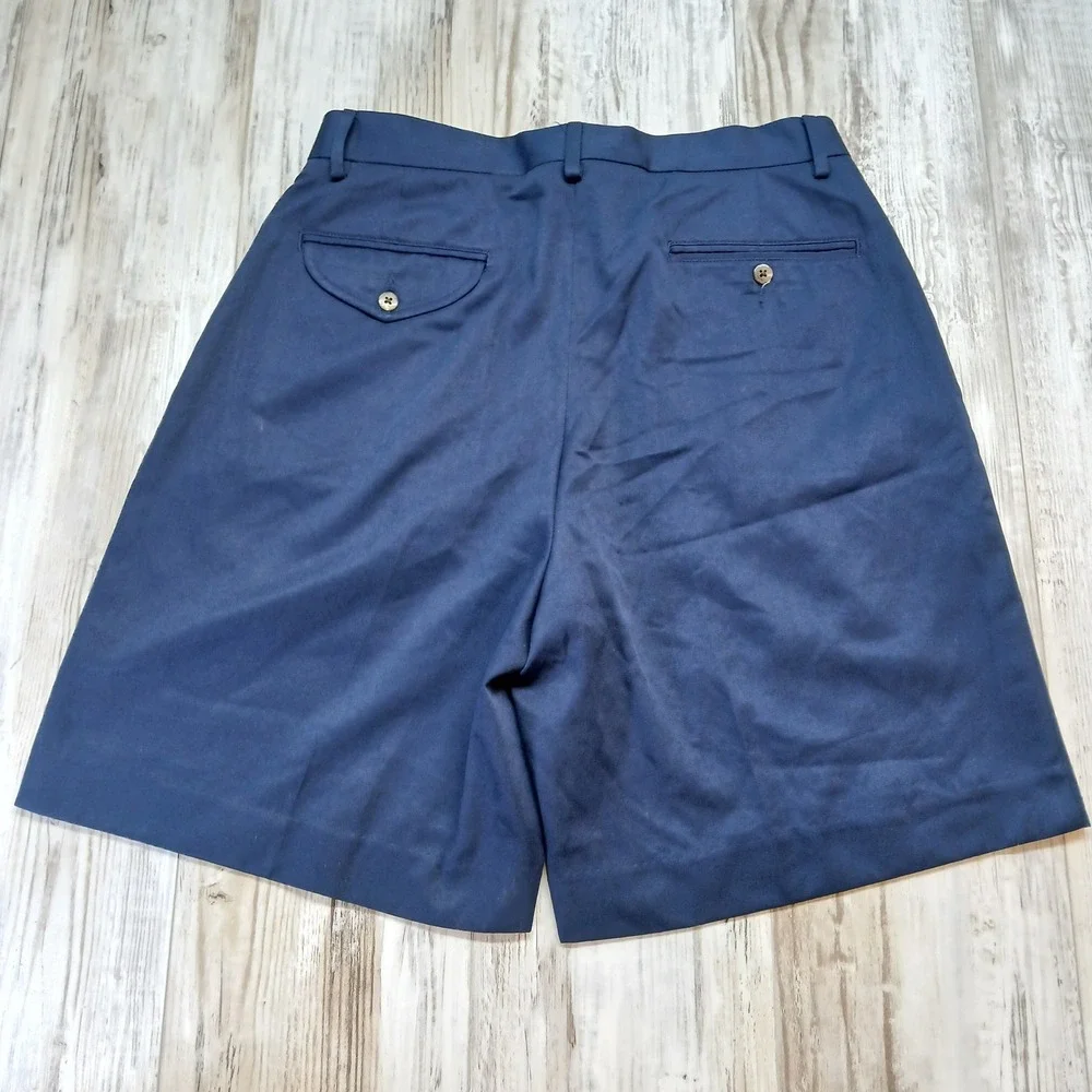 Polo Golf Ralph Lauren Mens Navy Blue Pleated Shorts Size 32 Polyester 5835323LS